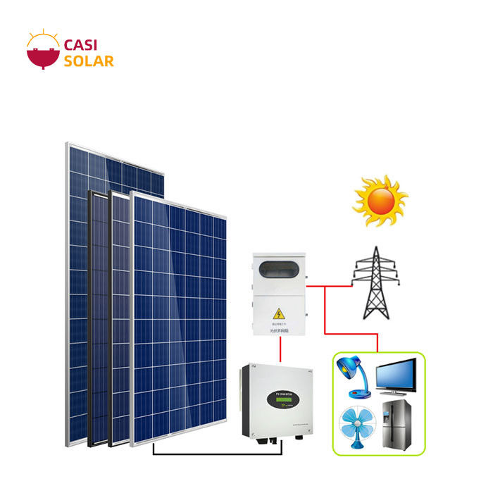 Complete Set TUV 10kw Solar System On Grid Hybrid Solar Inverter